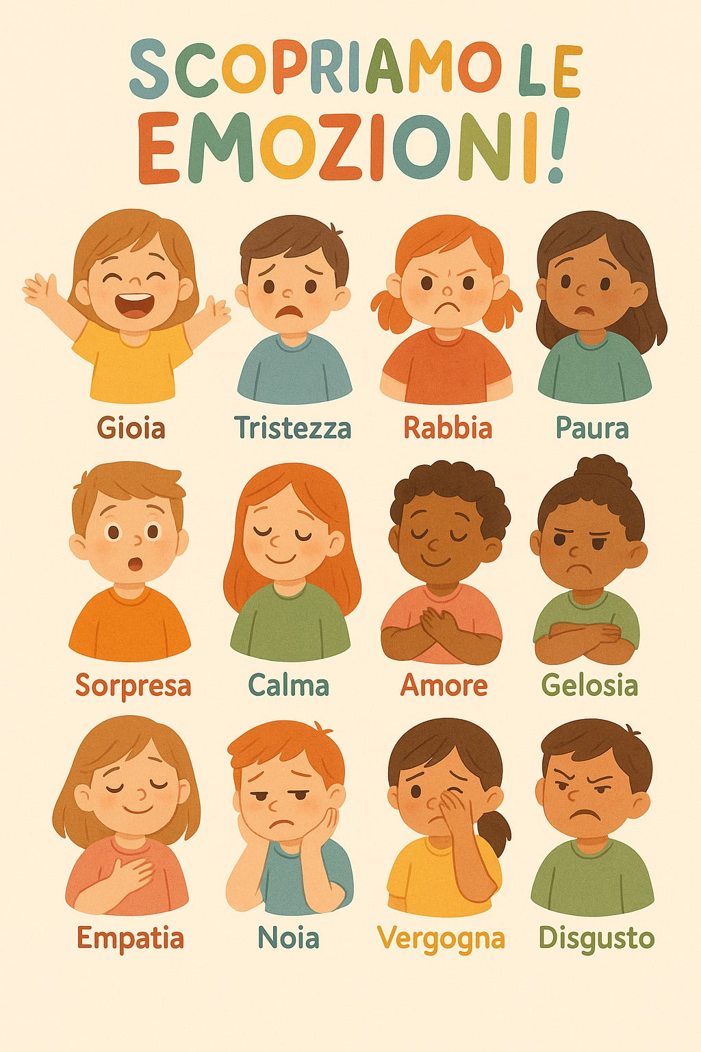 BESS - Ebook - Imparo le emozioni con il cuore + Poster scopriamo le emozioni